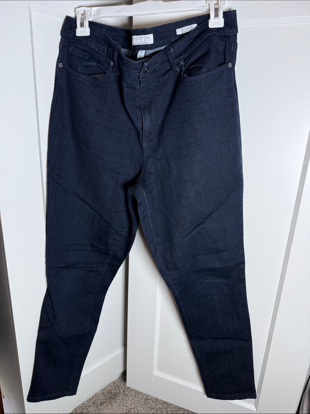 sofia by sofia vergara Women’s Skinny Ankle Jeans — Navy